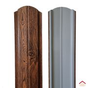 Евроштакетник радиусный 0.4 (PRINTECH Дуб античный 3D) (1500х130)